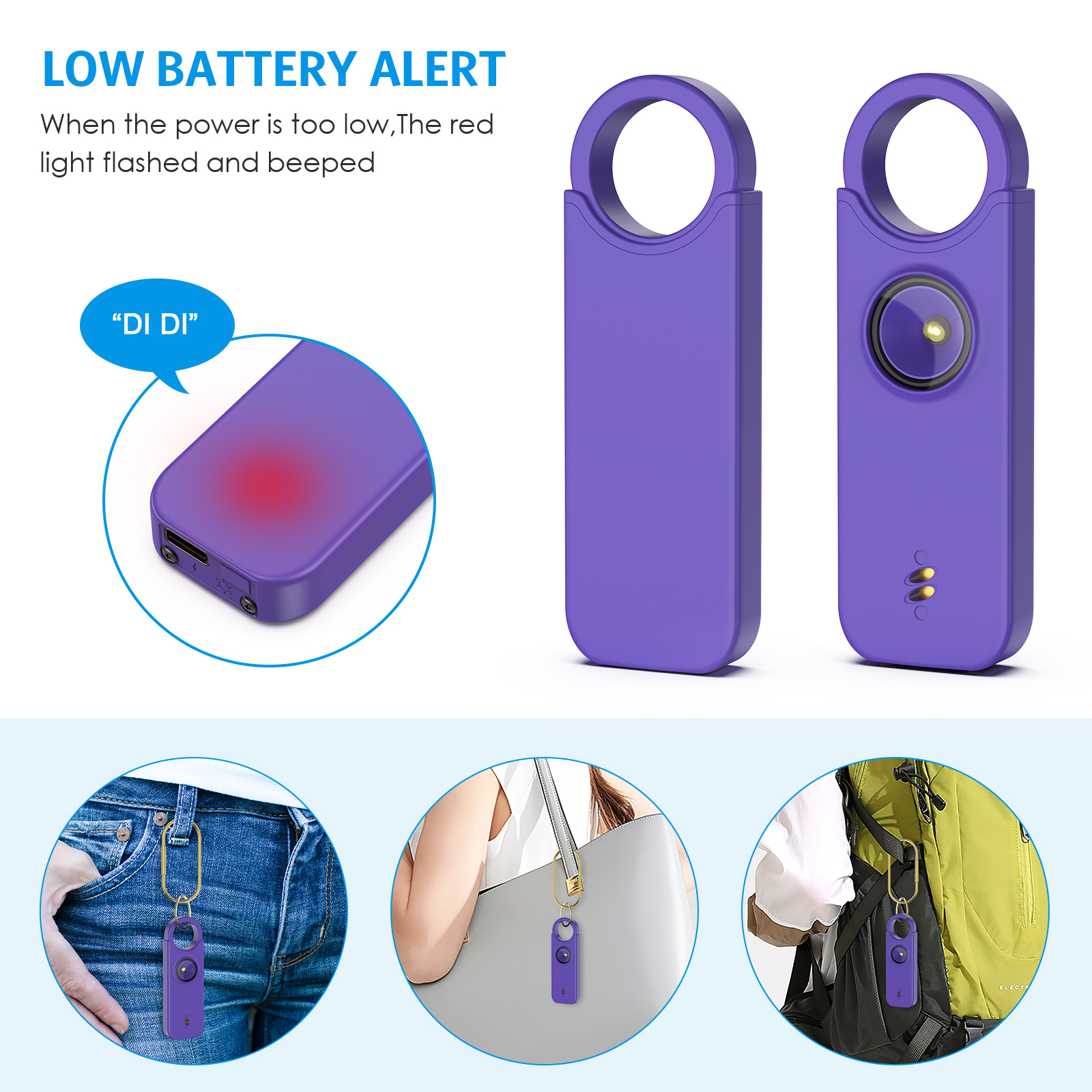 135dB Self Defense Siren Perso - огляд і ціна Personal Alarm Keychain