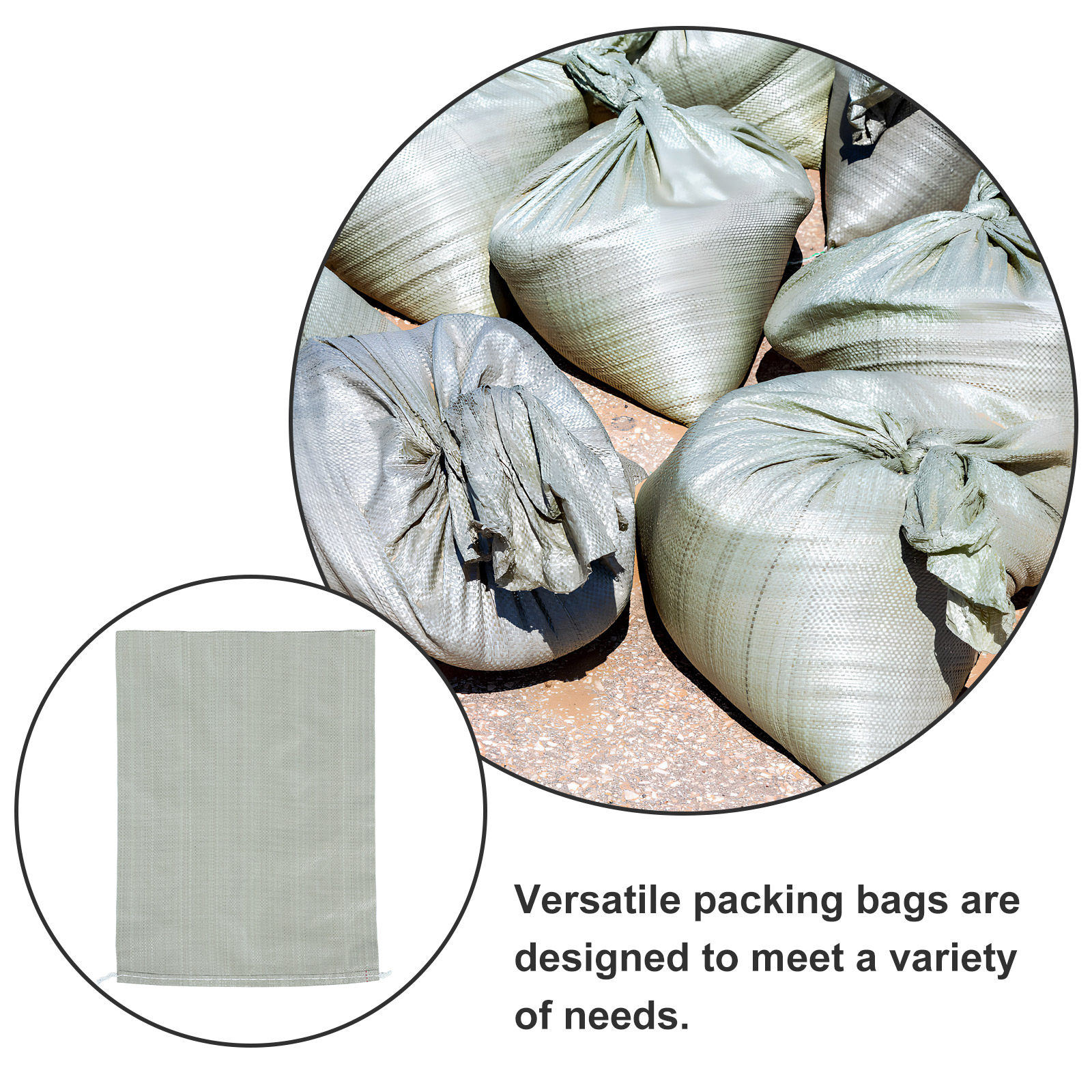 20Pcs Thickened PP Sand Bags V - огляд і ціна Flood Barrier Bag