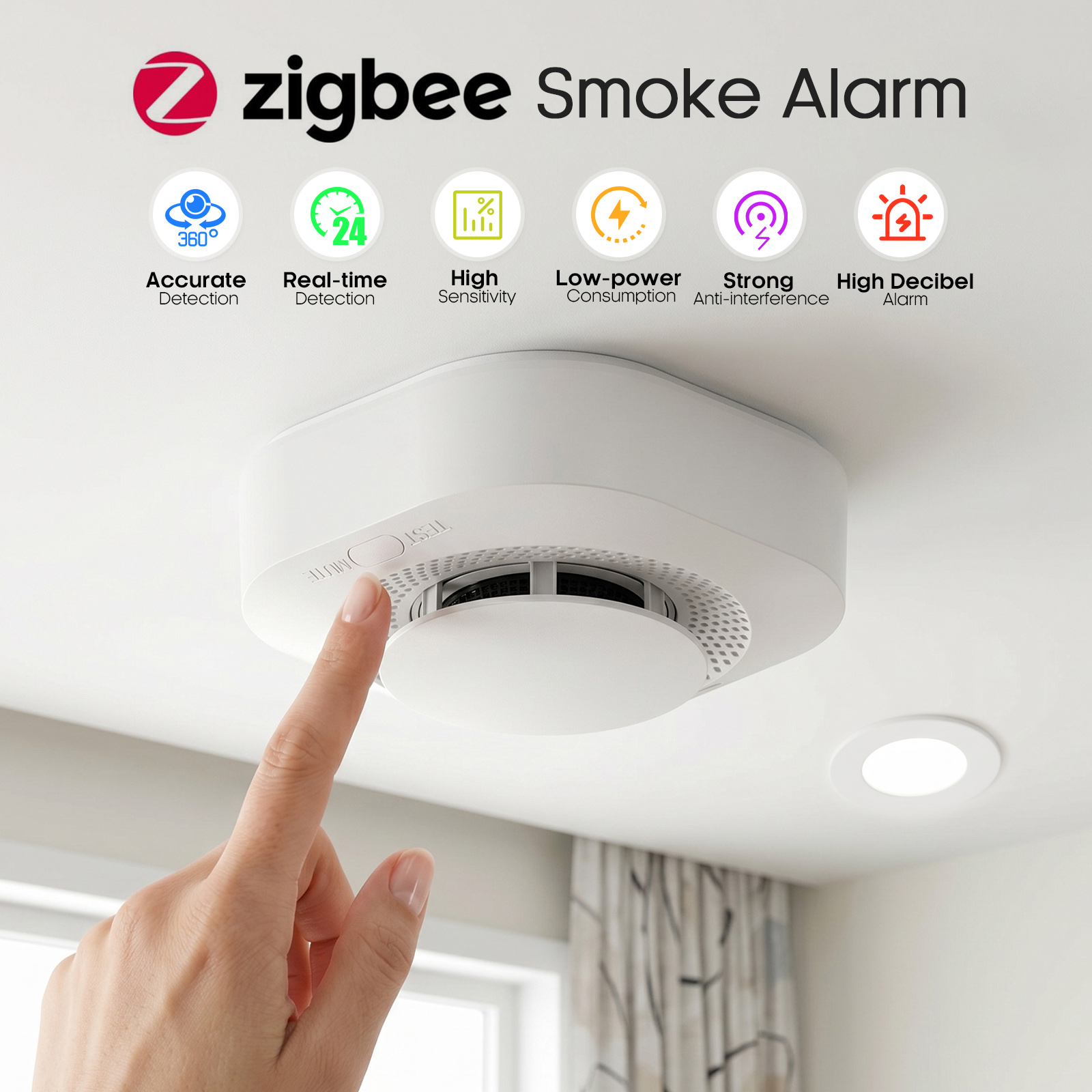 4 / 6 / 8 / 12 PCS Tuya Zigbee - огляд і ціна Smoke Detector Interconnected