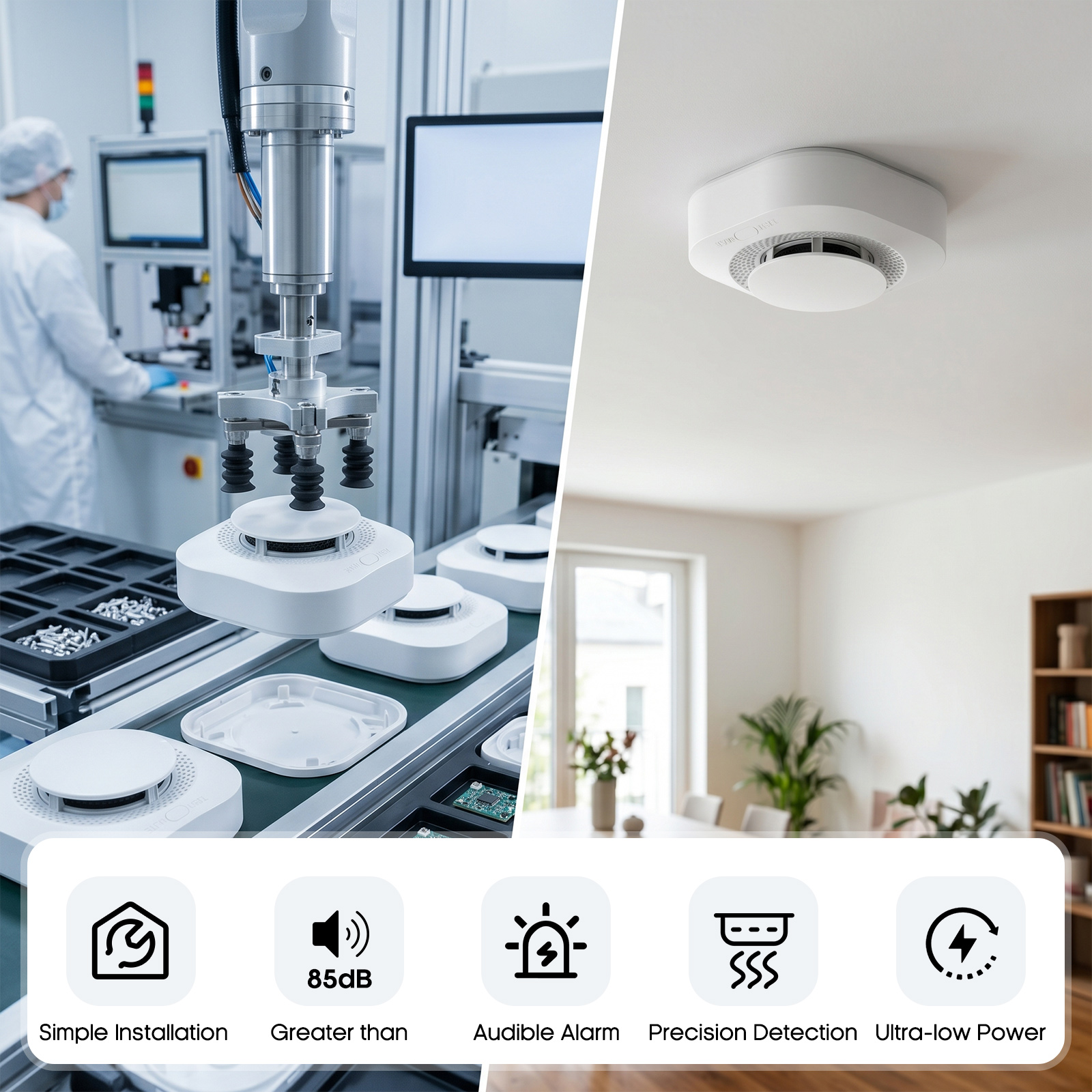 4 / 6 / 8 / 12 PCS Tuya Zigbee - огляд і ціна Smoke Detector Interconnected