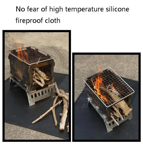 Outdoor Camping Silicone Firep - огляд і ціна Fire Blanket Kitchen