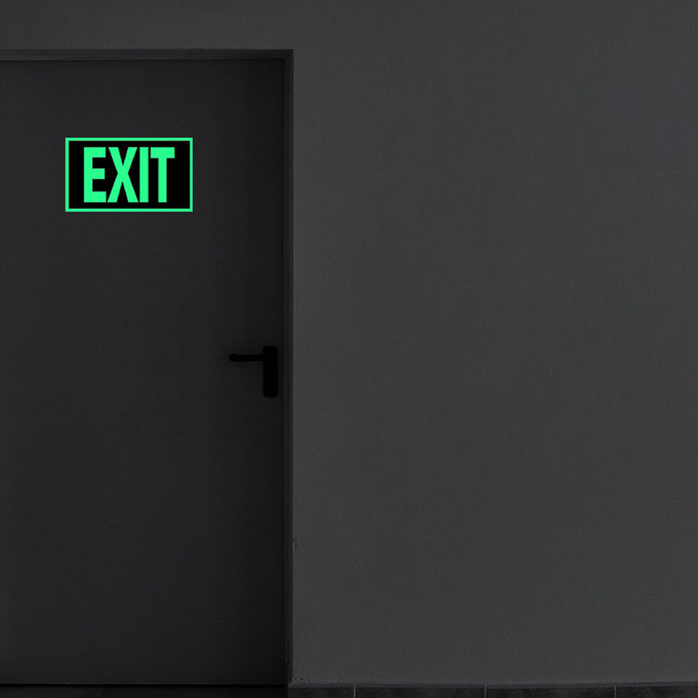 Glow in the Dark Sticker 4 Pac - огляд і ціна Emergency Exit Sign