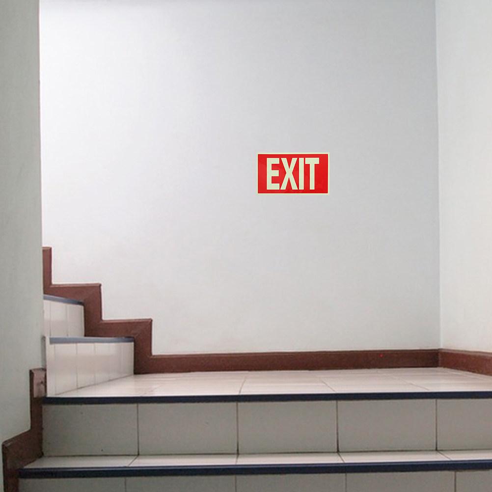 Glow in the Dark Sticker 4 Pac - огляд і ціна Emergency Exit Sign