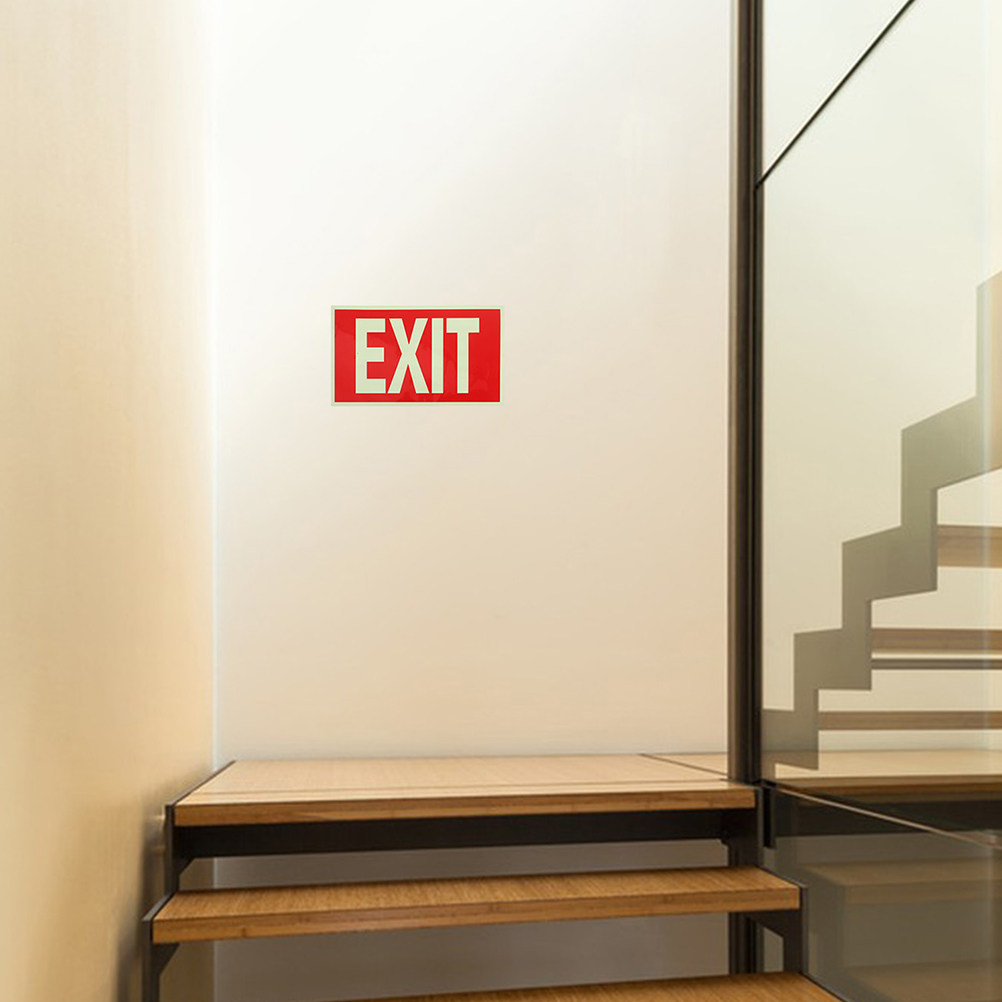 Glow in the Dark Sticker 4 Pac - огляд і ціна Emergency Exit Sign
