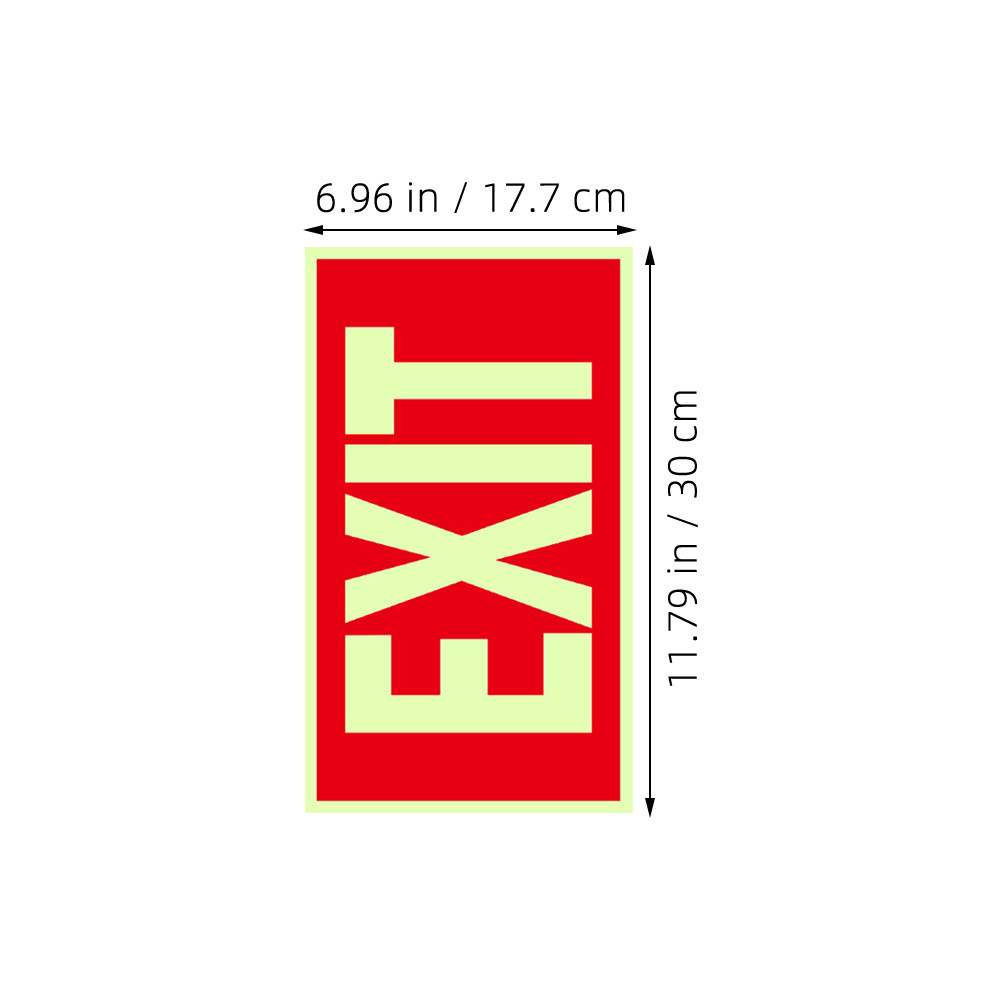 Glow in the Dark Sticker 4 Pac - огляд і ціна Emergency Exit Sign