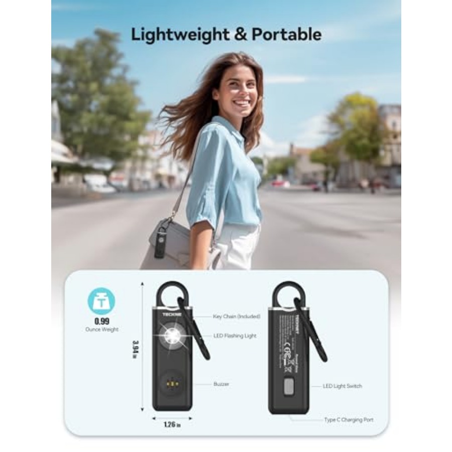 Rechargeable Personal Safety A - огляд і ціна Personal Alarm Keychain