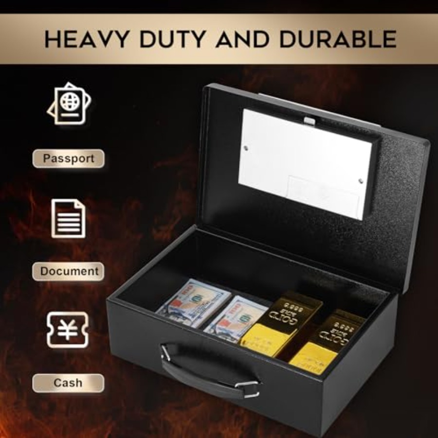 Portable Metal Safe Box with D - огляд і ціна Fire Safe Document