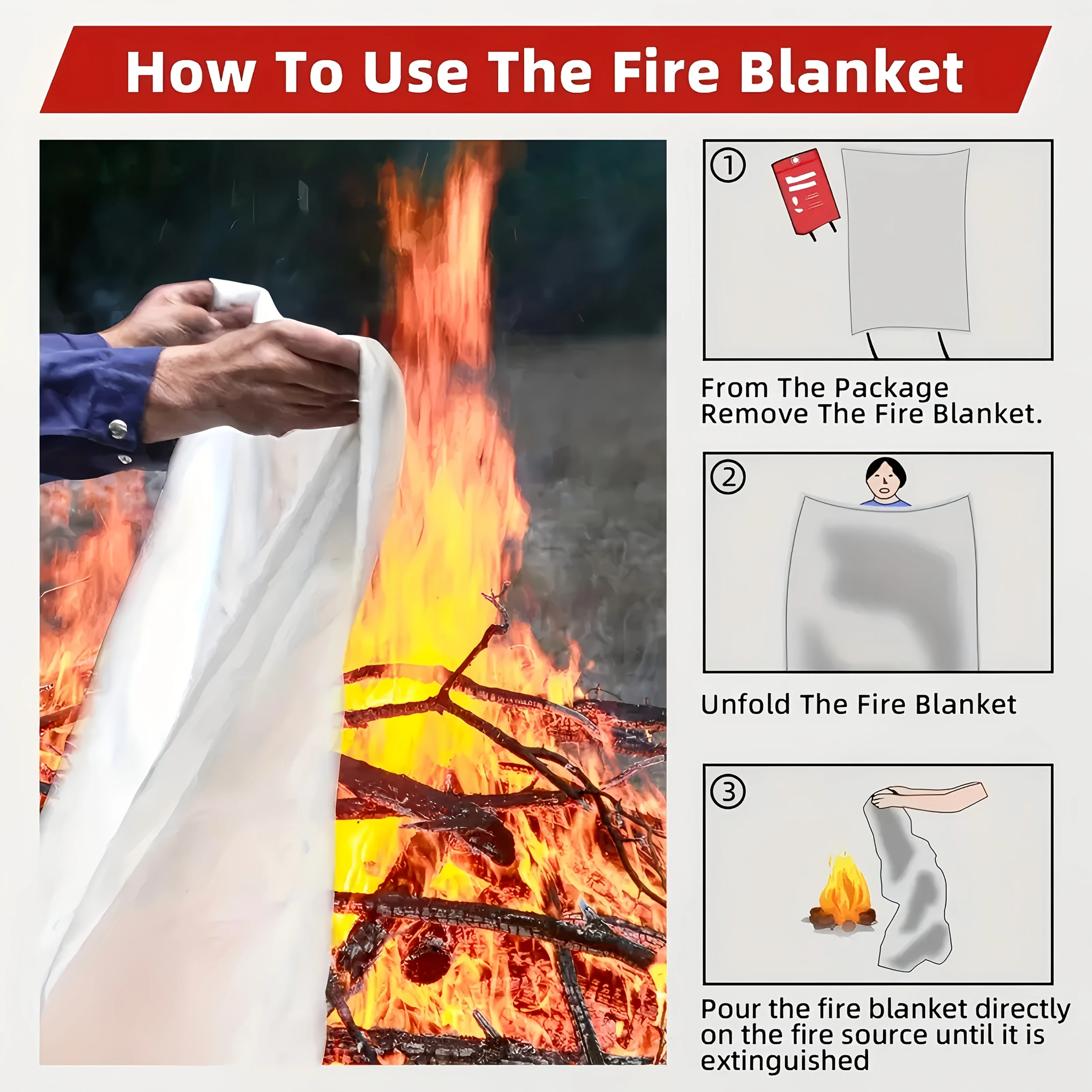 Fiberglass Fire Blanket Emerge - огляд і ціна Fire Blanket Kitchen
