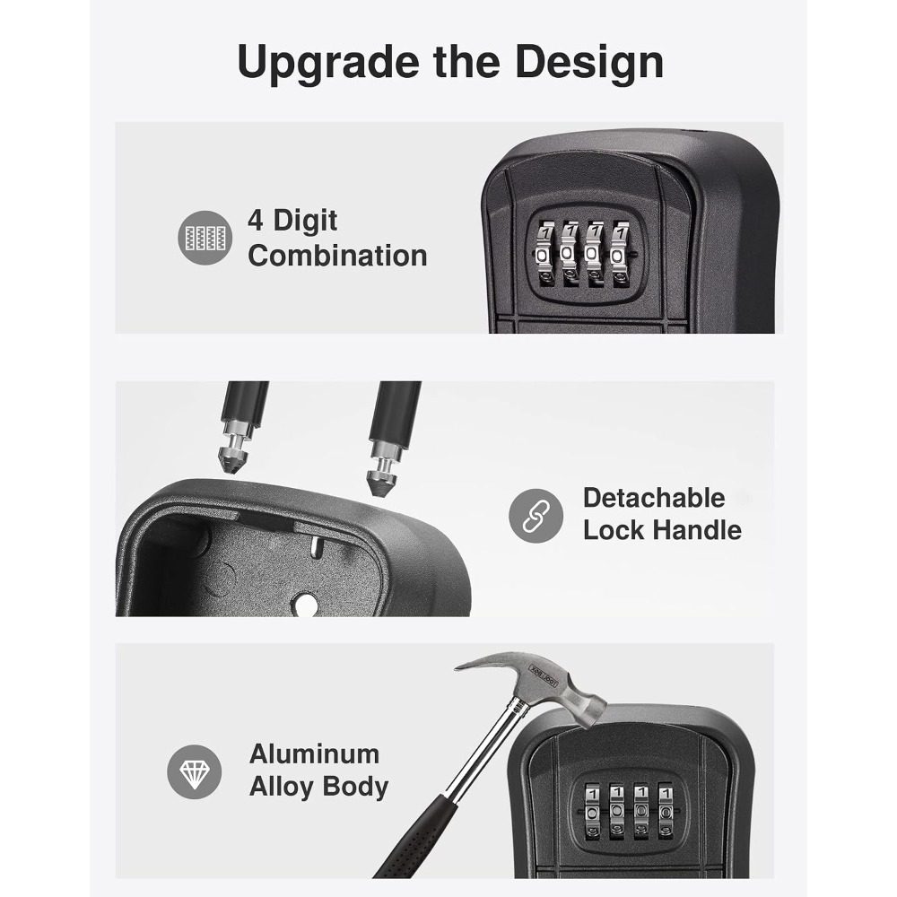 Key Lock Box, Portable Combina - огляд і ціна Lockbox Key Secure