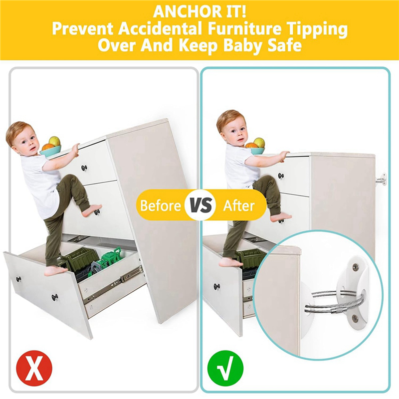 【B07R】Furniture Anchors (12 Pa - огляд і ціна Earthquake Anchor Strap