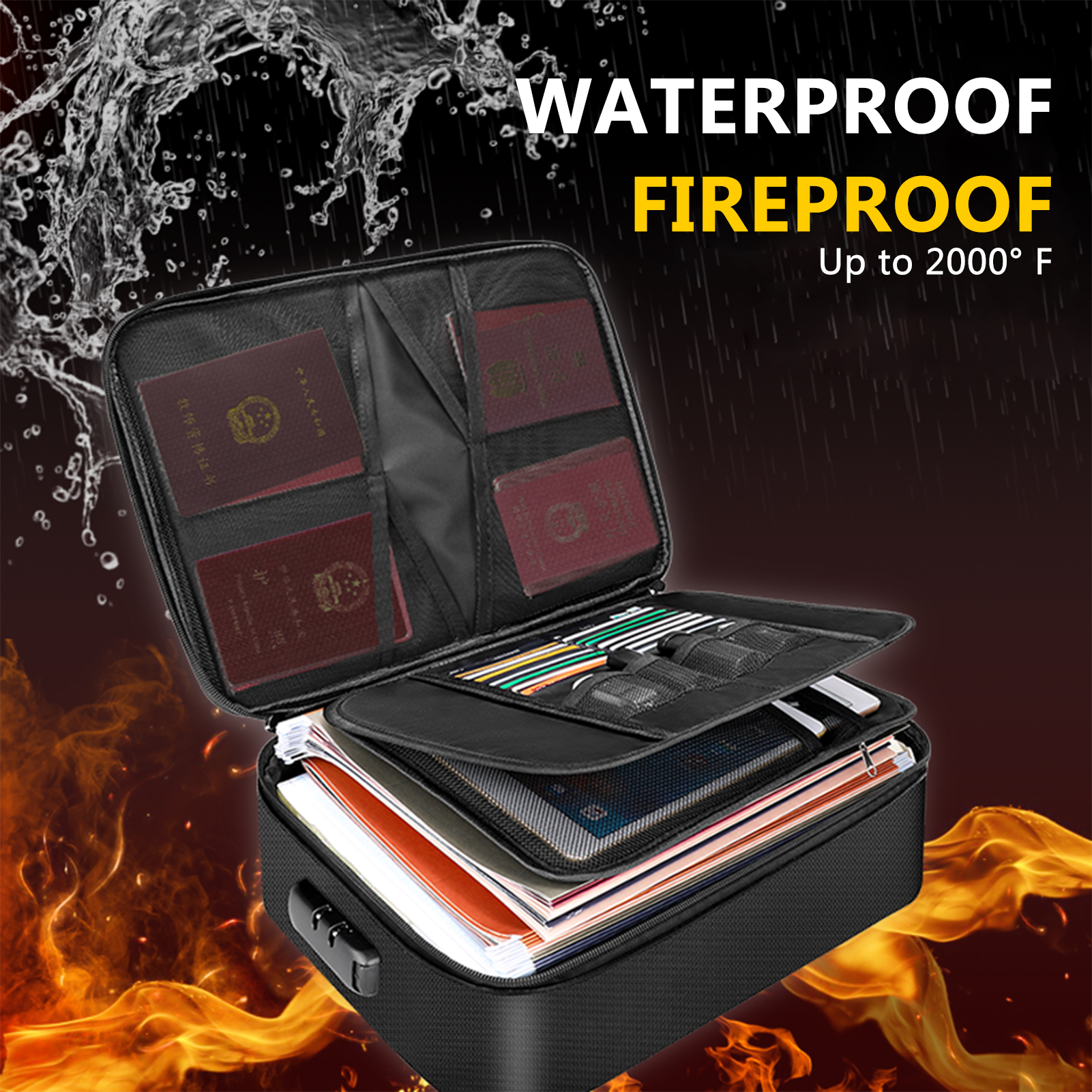 Fireproof Document Bag with Lo - огляд і ціна Fire Safe Document