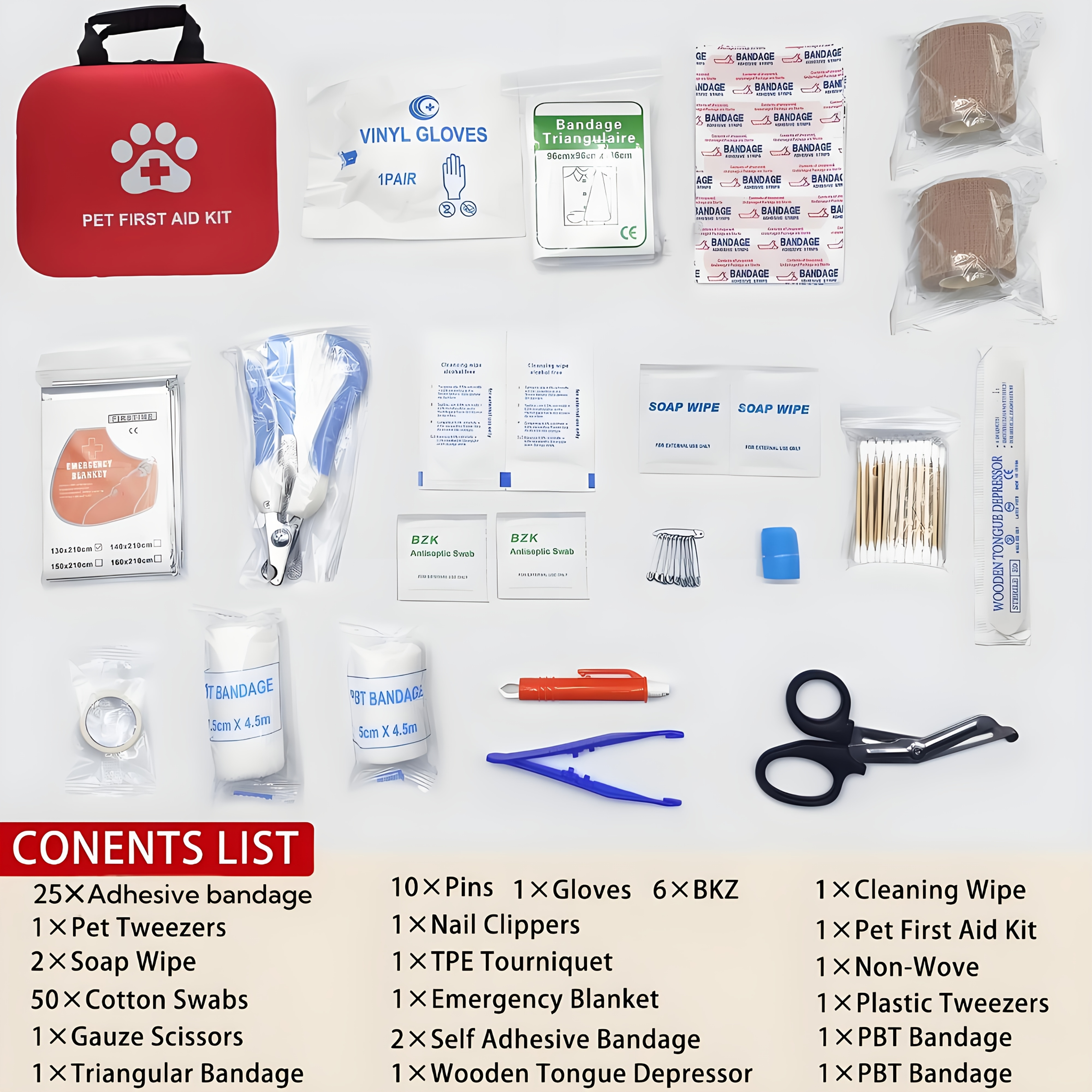 Portable Pet First-Aid Kit, Ca - огляд і ціна First Aid Bag Kit