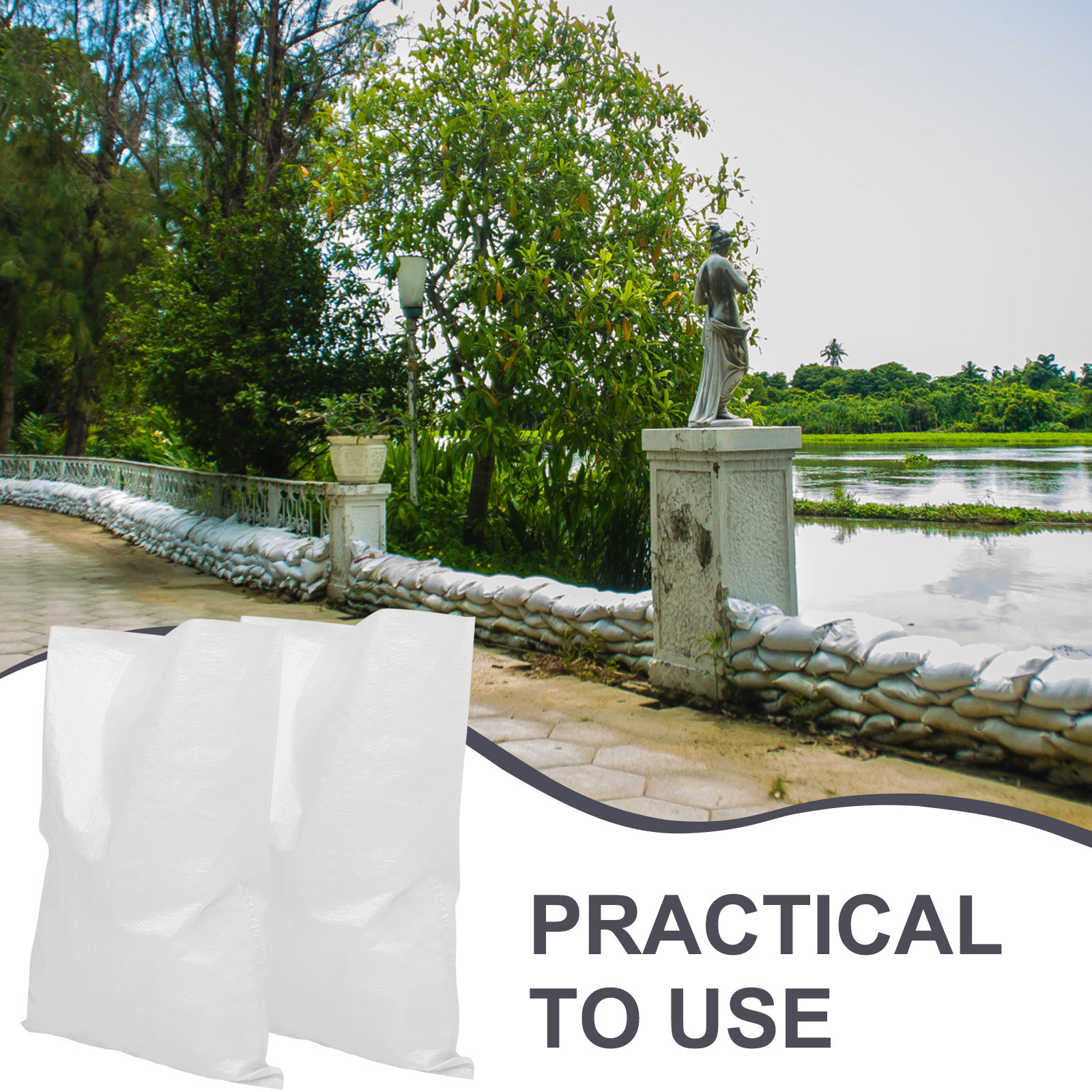 5Pcs Waterproof Woven Sandbags - огляд і ціна Flood Barrier Bag