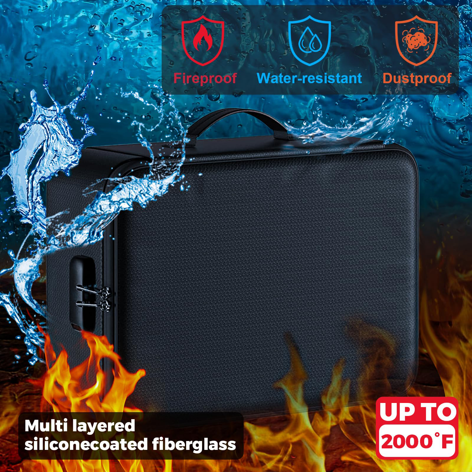 Fireproof Document Box Water-r - огляд і ціна Fire Safe Document