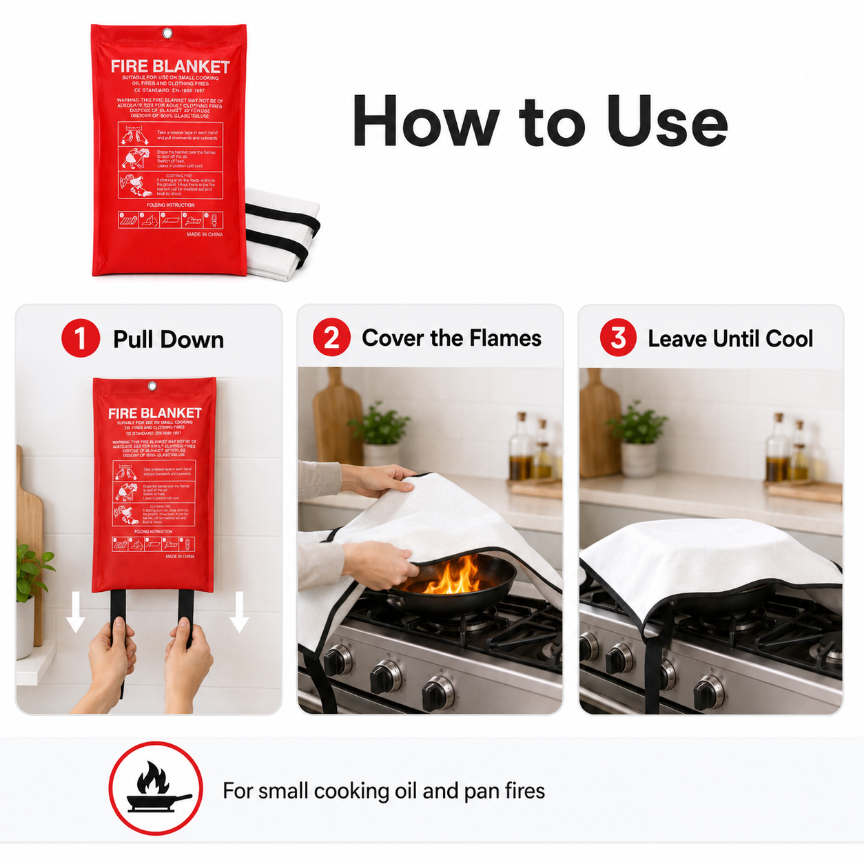 Emergency Fire Blanket For Hom - огляд і ціна Fire Blanket Kitchen
