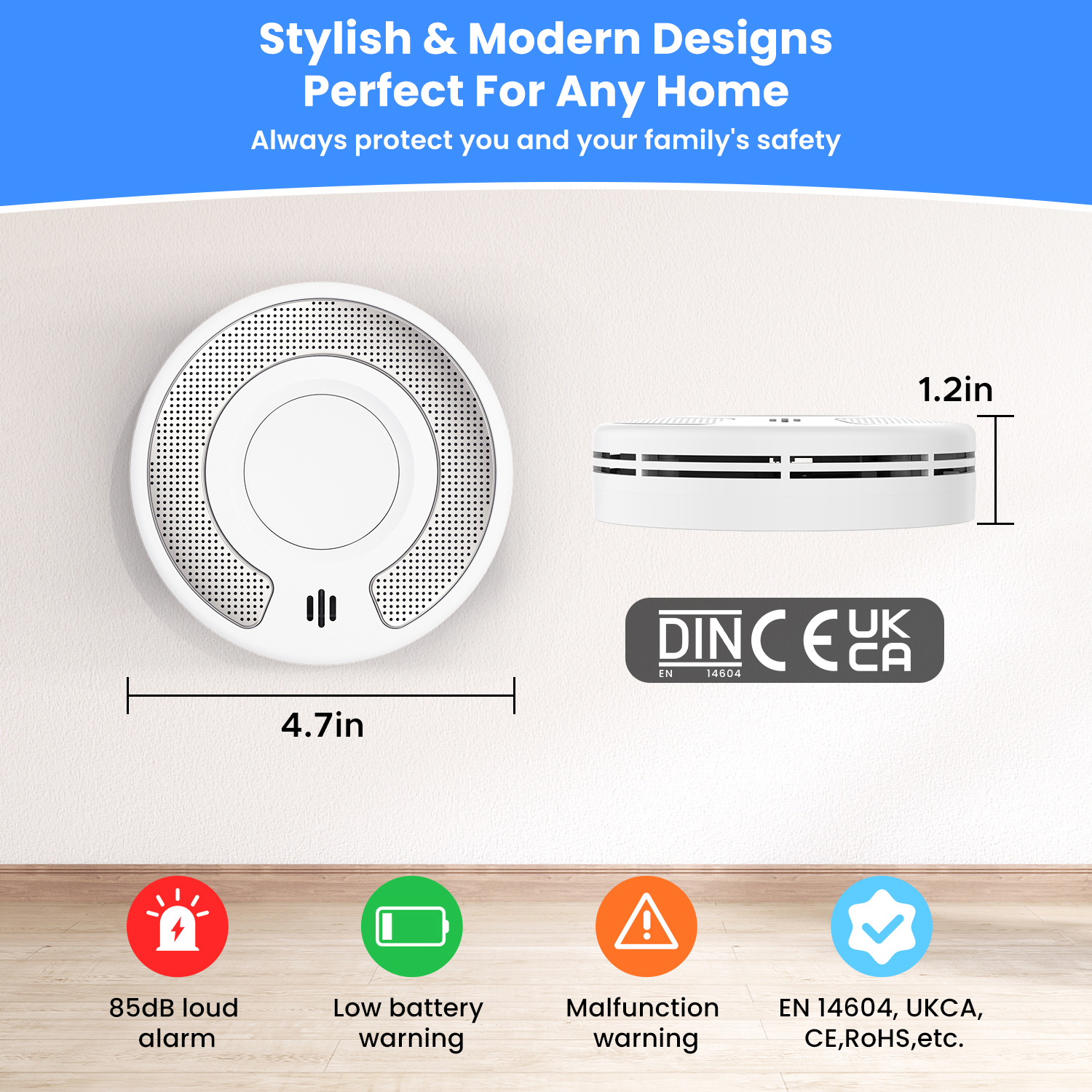 Standalone Smoke Alarm, Smoke  - огляд і ціна Smoke Detector Interconnected